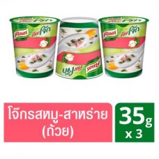 Рисовый суп Кхао Том быстрого приготовления со свининой и морскими водорослями Knorr 3 стаканчика по 35 грамм