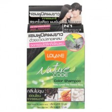 Безаммиачный оттеночный шампунь для волос  Lolane Натуральный черный цвет 